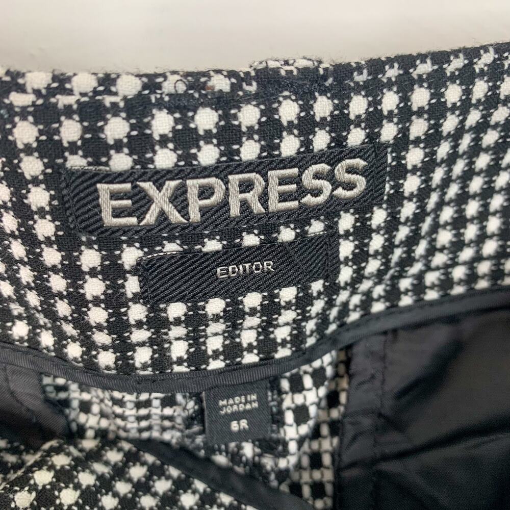 Express Black & White Patterned Editor Pants - image 2